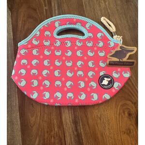 Neoprene Cute But Crabby Lunch Box. The Preppy Pelican. Brand New With Tags